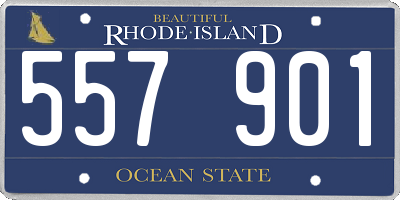 RI license plate 557901