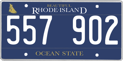 RI license plate 557902