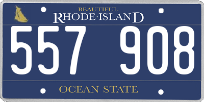 RI license plate 557908