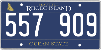 RI license plate 557909