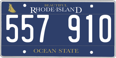 RI license plate 557910