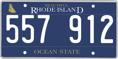 RI license plate 557912