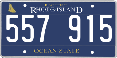 RI license plate 557915