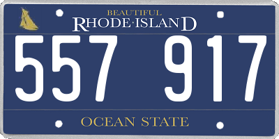 RI license plate 557917
