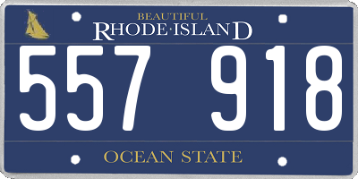 RI license plate 557918