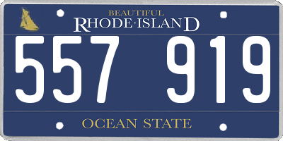 RI license plate 557919