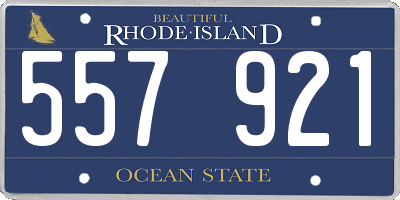 RI license plate 557921