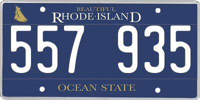RI license plate 557935