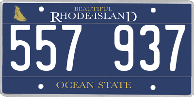 RI license plate 557937