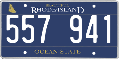 RI license plate 557941