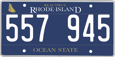 RI license plate 557945