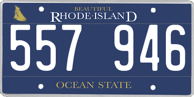 RI license plate 557946