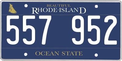 RI license plate 557952