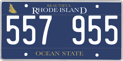 RI license plate 557955