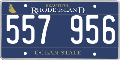 RI license plate 557956