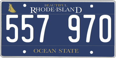 RI license plate 557970