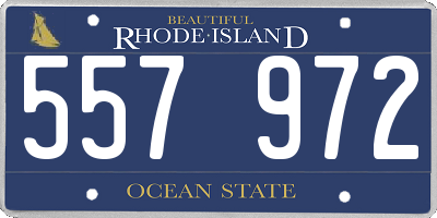RI license plate 557972