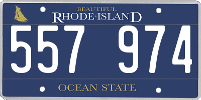 RI license plate 557974