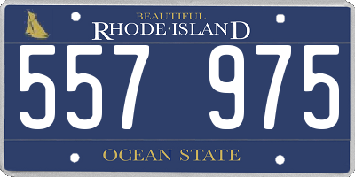 RI license plate 557975