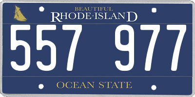 RI license plate 557977