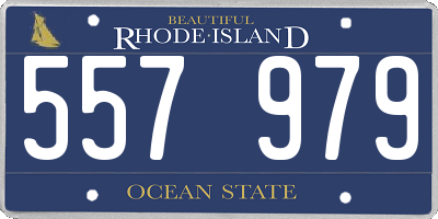RI license plate 557979