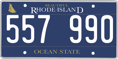 RI license plate 557990