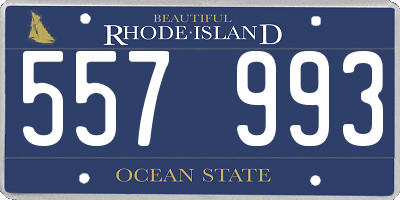 RI license plate 557993