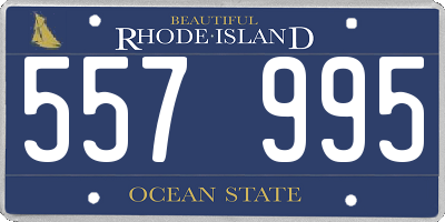 RI license plate 557995