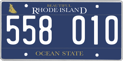 RI license plate 558010