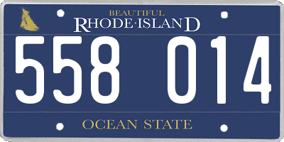RI license plate 558014
