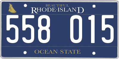 RI license plate 558015