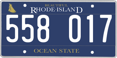 RI license plate 558017