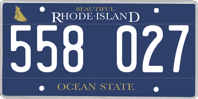 RI license plate 558027