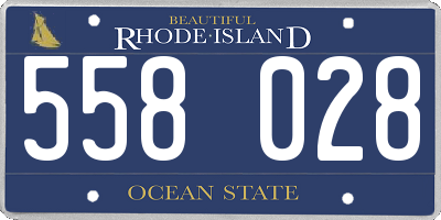 RI license plate 558028
