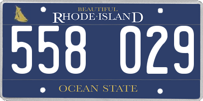 RI license plate 558029