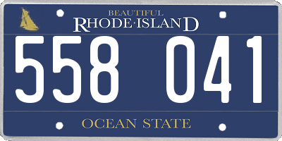 RI license plate 558041