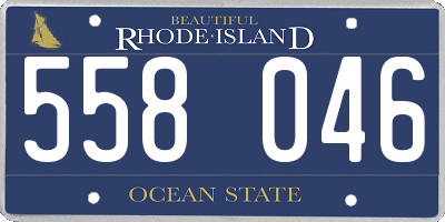 RI license plate 558046