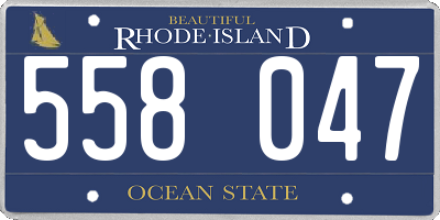 RI license plate 558047