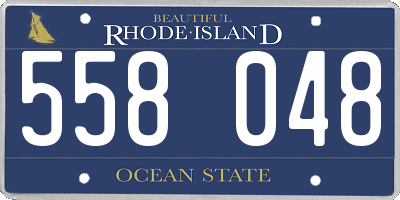 RI license plate 558048