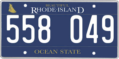 RI license plate 558049