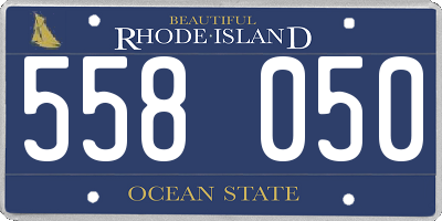 RI license plate 558050