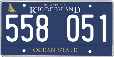 RI license plate 558051