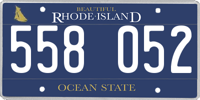 RI license plate 558052