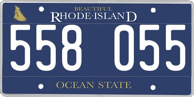 RI license plate 558055