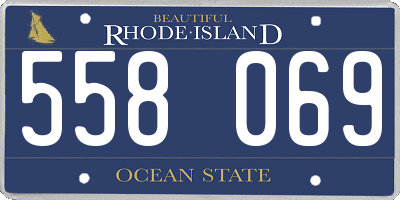 RI license plate 558069