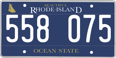 RI license plate 558075