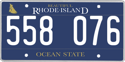 RI license plate 558076