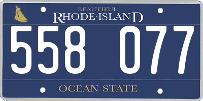 RI license plate 558077