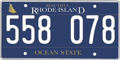 RI license plate 558078