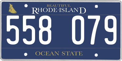 RI license plate 558079